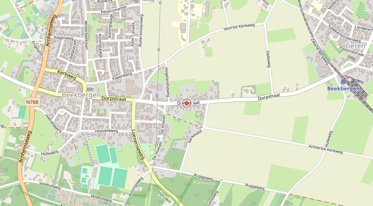 Kaart van de omgeving van de melding