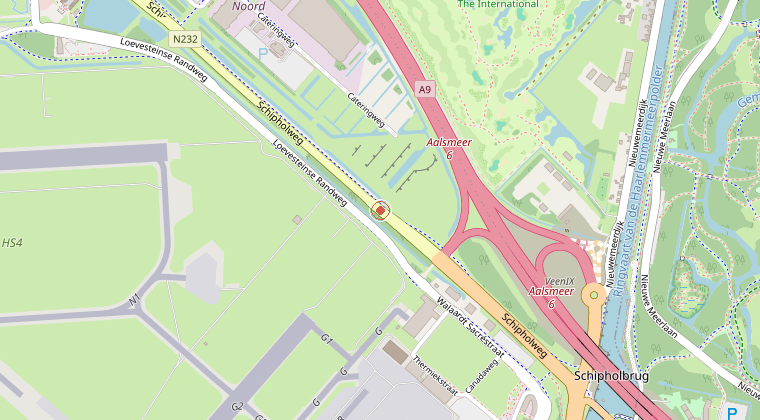 Kaart van de omgeving van de melding