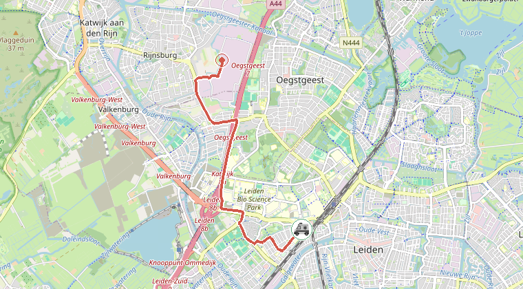 Kaart van de omgeving van de melding