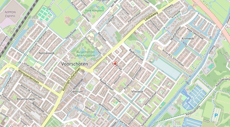 Kaart van de omgeving van de melding