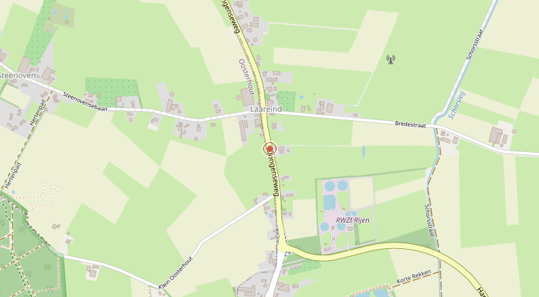 Kaart van de omgeving van de melding