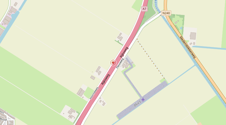 Kaart van de omgeving van de melding