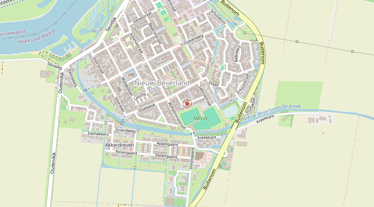 Kaart van de omgeving van de melding