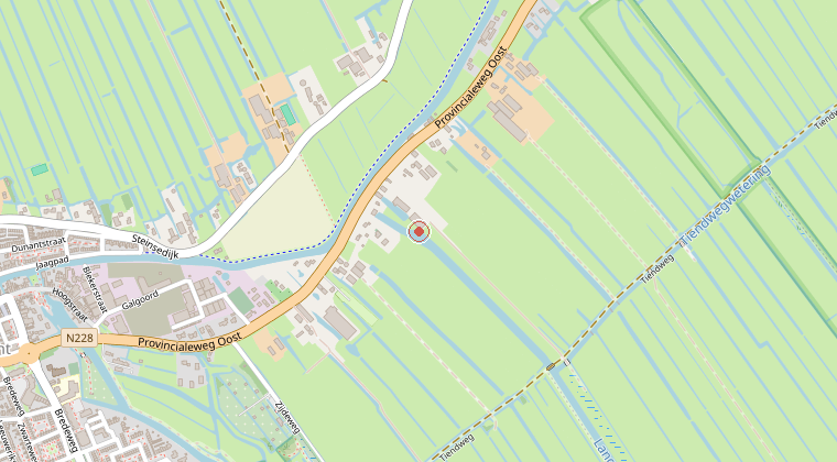 Kaart van de omgeving van de melding