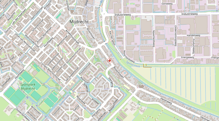 Kaart van de omgeving van de melding