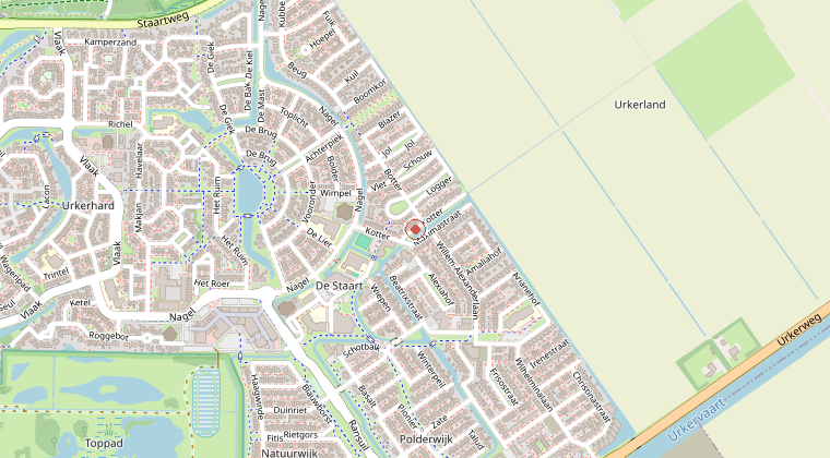Kaart van de omgeving van de melding