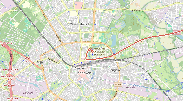 Kaart van de omgeving van de melding