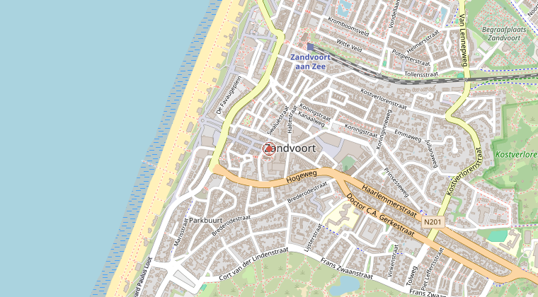 Kaart van de omgeving van de melding