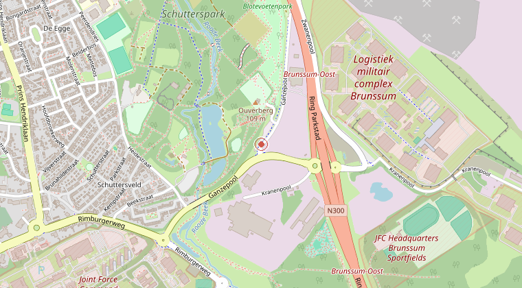Kaart van de omgeving van de melding