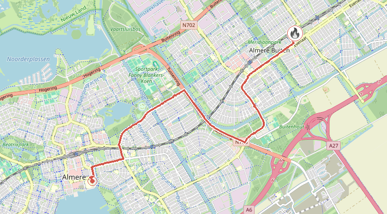 Kaart van de omgeving van de melding
