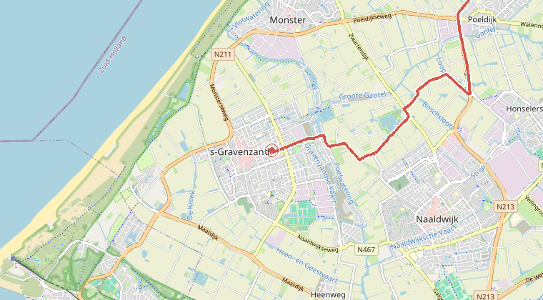 Kaart van de omgeving van de melding