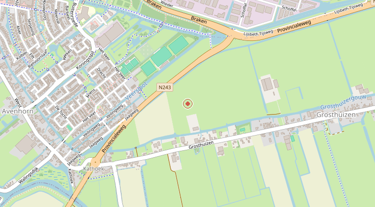 Kaart van de omgeving van de melding