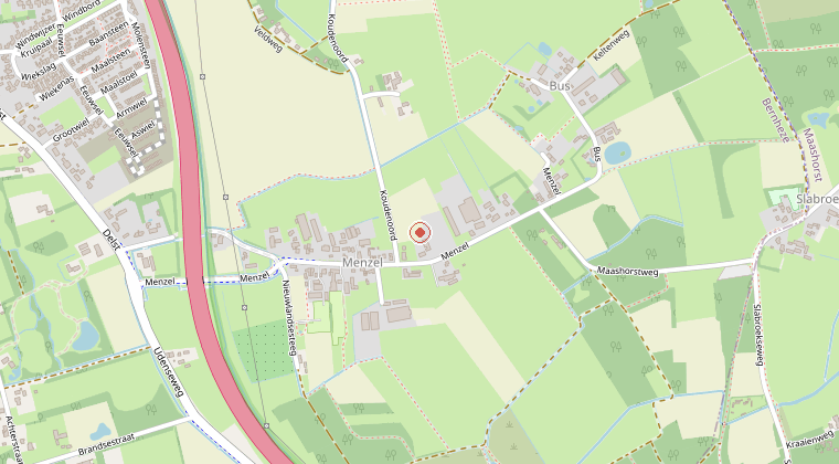 Kaart van de omgeving van de melding