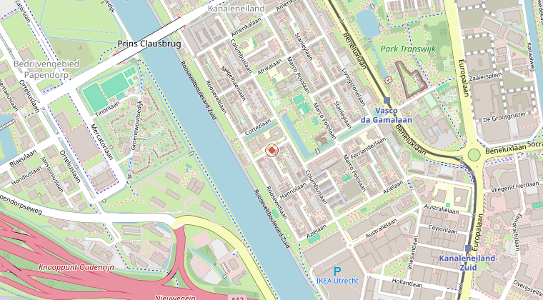 Kaart van de omgeving van de melding