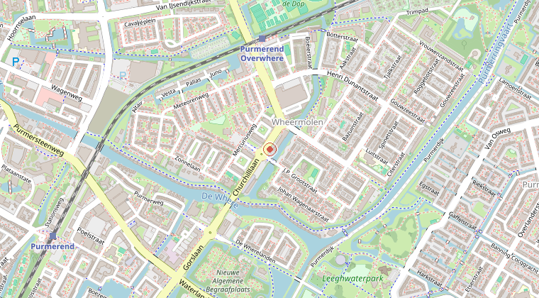 Kaart van de omgeving van de melding