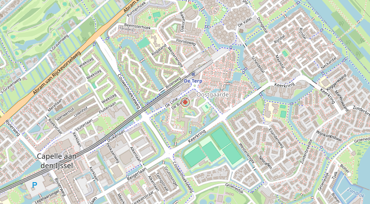 Kaart van de omgeving van de melding