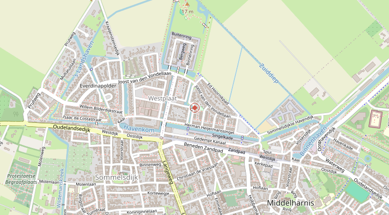 Kaart van de omgeving van de melding