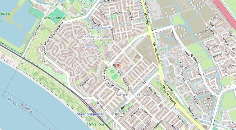 Kaart van de omgeving van de melding