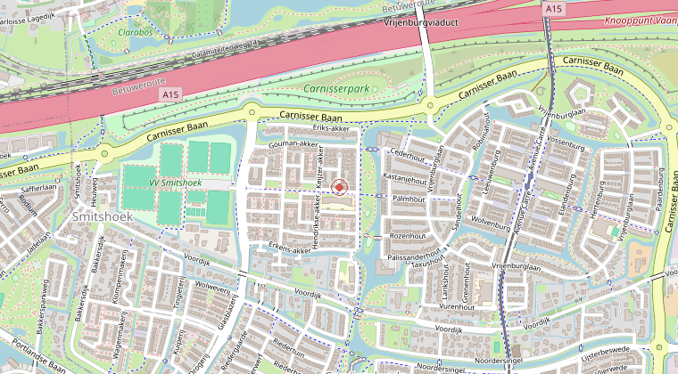 Kaart van de omgeving van de melding