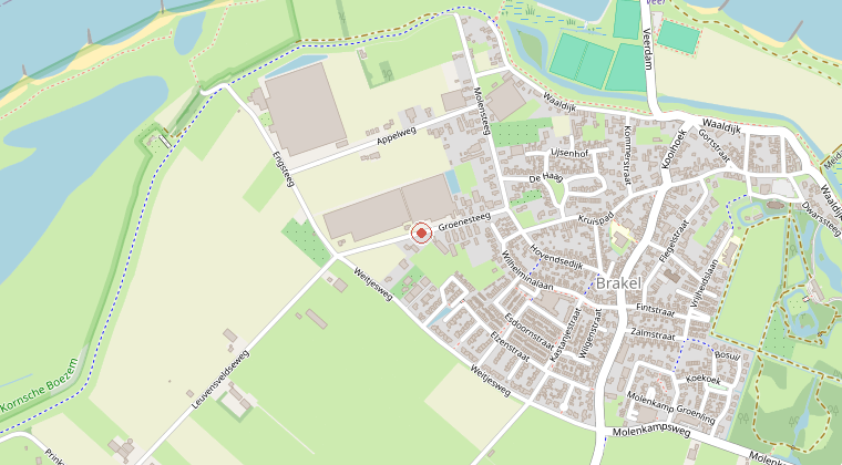 Kaart van de omgeving van de melding