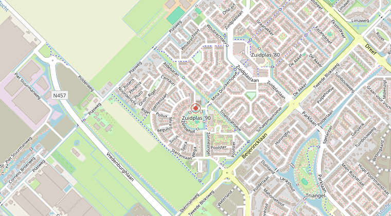 Kaart van de omgeving van de melding