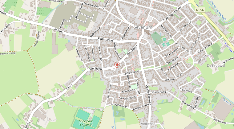 Kaart van de omgeving van de melding