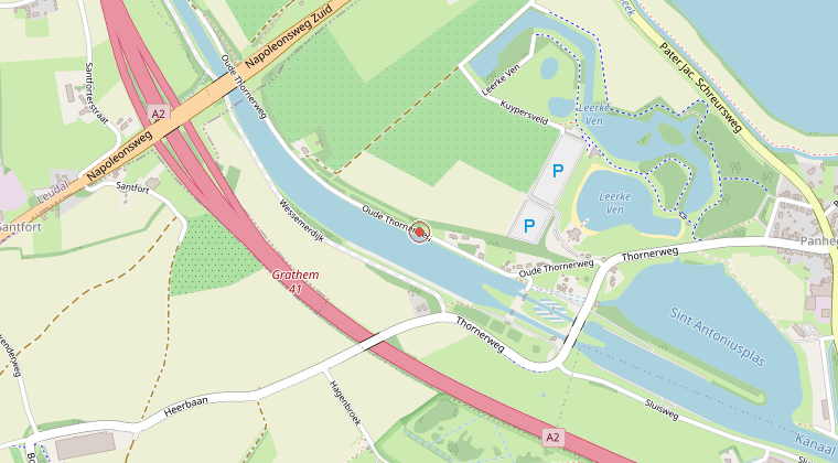 Kaart van de omgeving van de melding