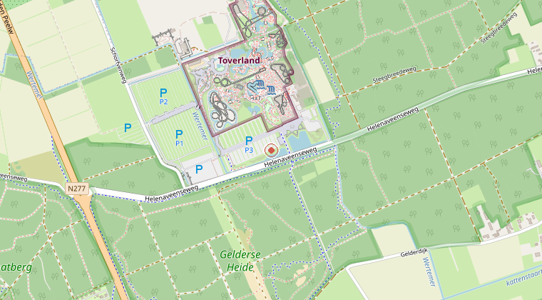 Kaart van de omgeving van de melding