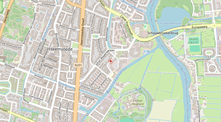Kaart van de omgeving van de melding