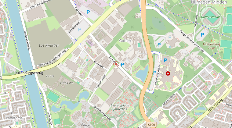Kaart van de omgeving van de melding