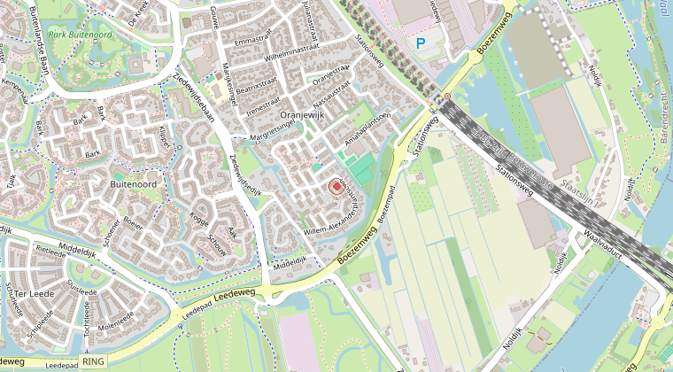 Kaart van de omgeving van de melding