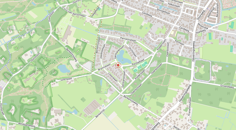 Kaart van de omgeving van de melding