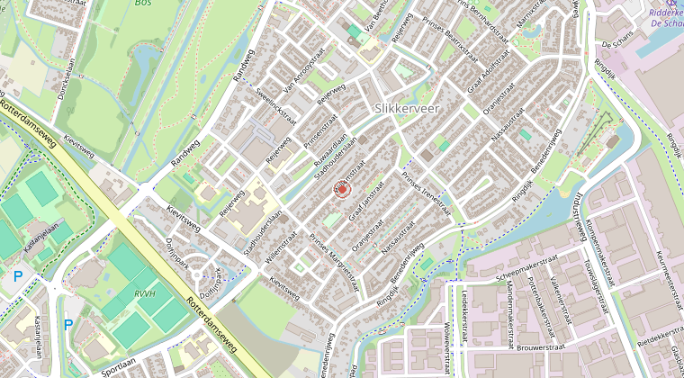Kaart van de omgeving van de melding