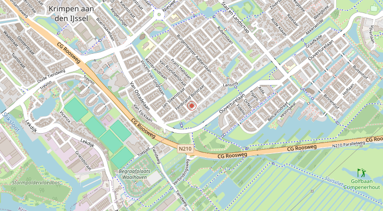 Kaart van de omgeving van de melding