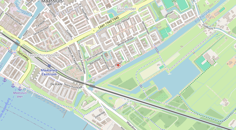 Kaart van de omgeving van de melding
