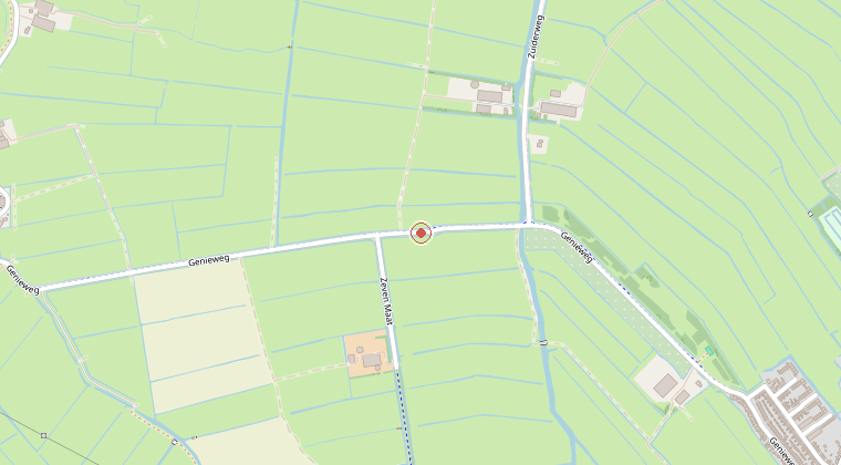Kaart van de omgeving van de melding