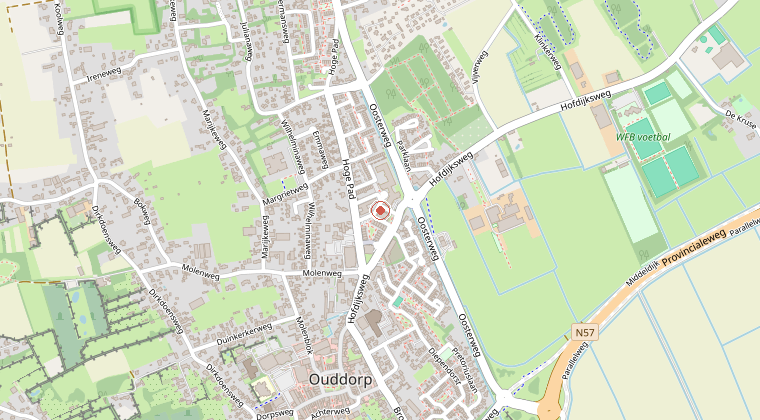 Kaart van de omgeving van de melding
