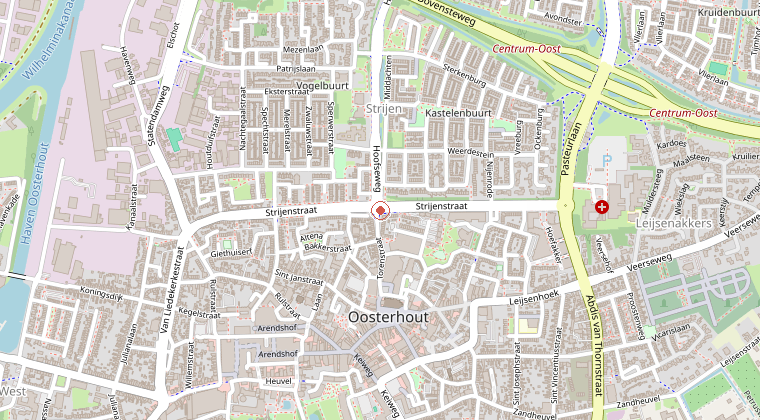 Kaart van de omgeving van de melding