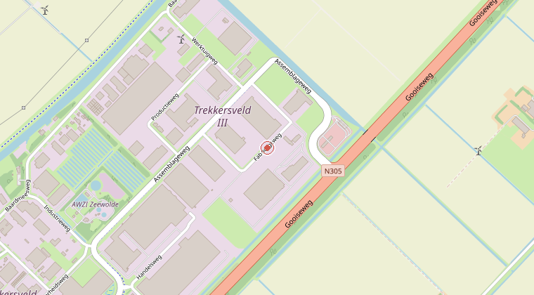Kaart van de omgeving van de melding