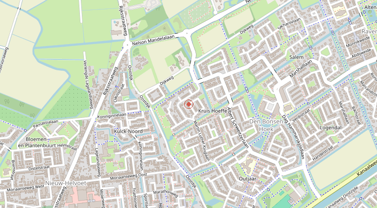 Kaart van de omgeving van de melding