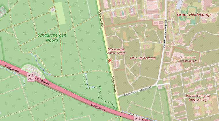 Kaart van de omgeving van de melding
