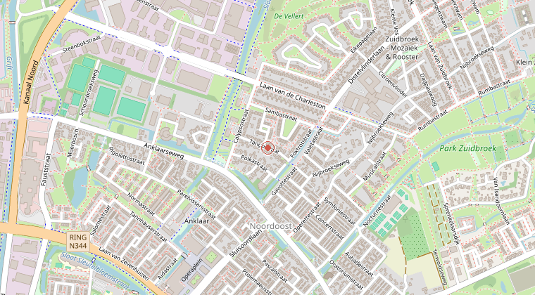Kaart van de omgeving van de melding