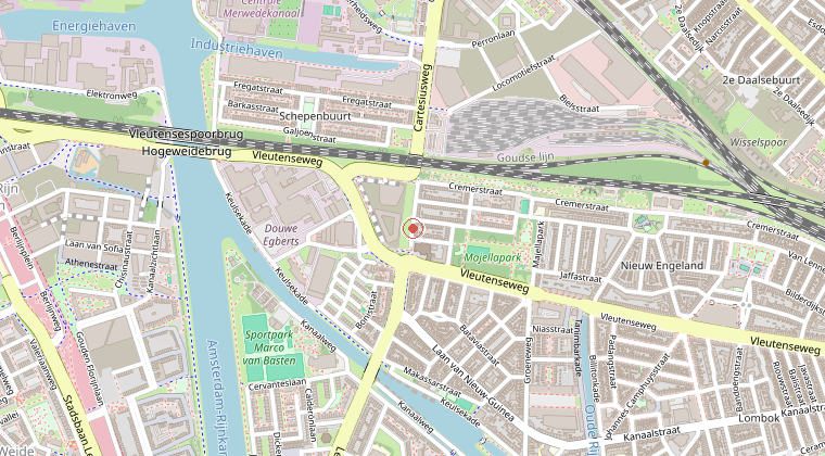 Kaart van de omgeving van de melding