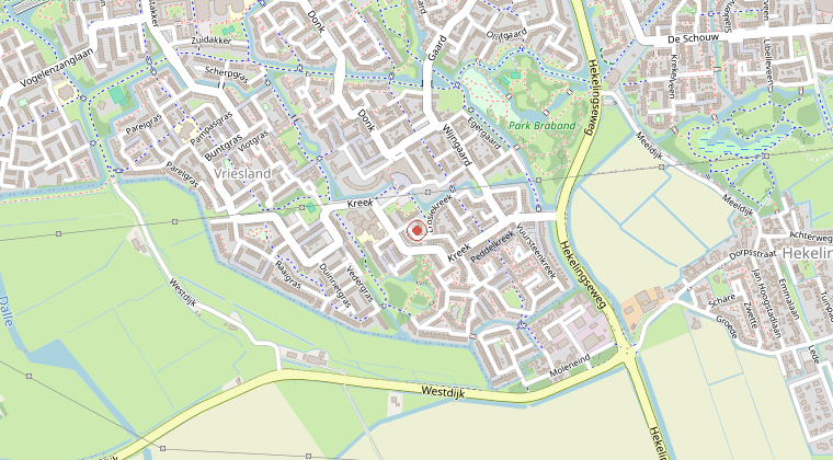 Kaart van de omgeving van de melding