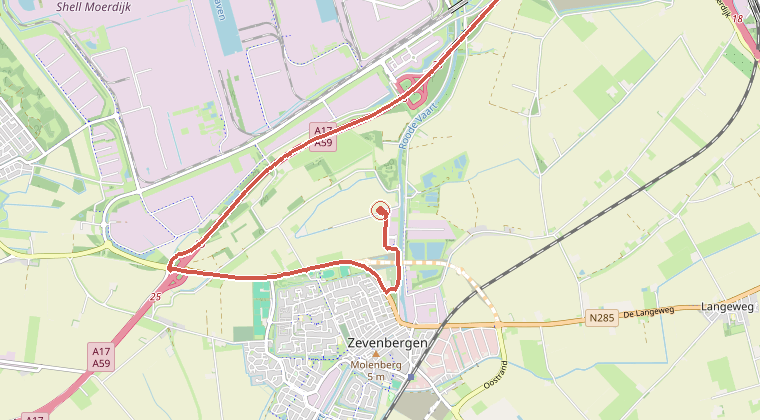Kaart van de omgeving van de melding