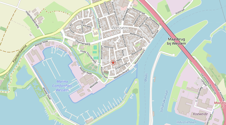 Kaart van de omgeving van de melding