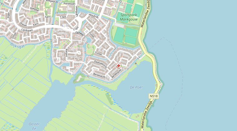 Kaart van de omgeving van de melding