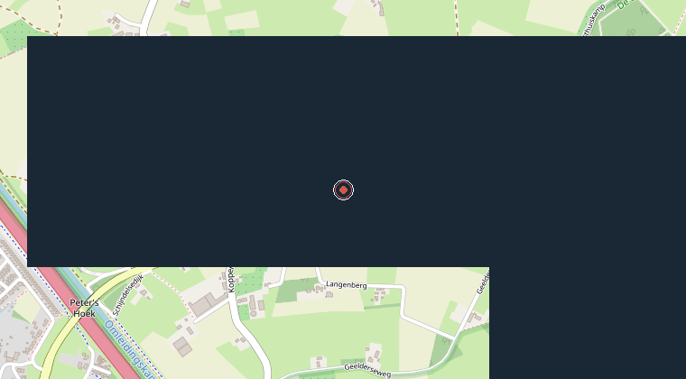 Kaart van de omgeving van de melding