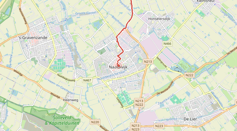Kaart van de omgeving van de melding