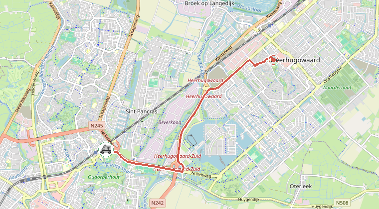 Kaart van de omgeving van de melding